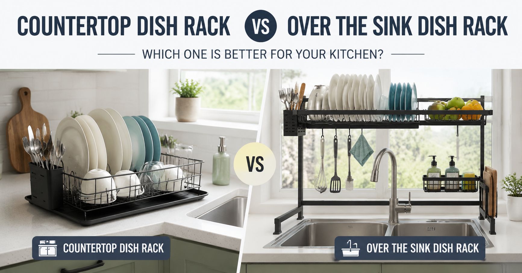 Countertop Dish Rack vs Over the Sink Dish Rack: Which One Is Better?