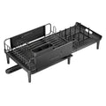 Large Extendable Dish Drying Rack with Drainboard and Anti Leakage Spout for Counter