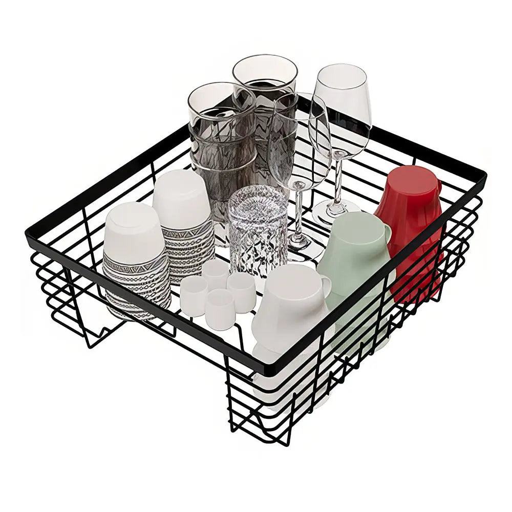 Kitchen Dish Drying Rack Set with Drainboard Full Mesh Utensil Holder and Caddy