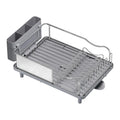 304 Stainless Steel Dish Drying Rack Large Capacity Countertop Drainer with Drainboard