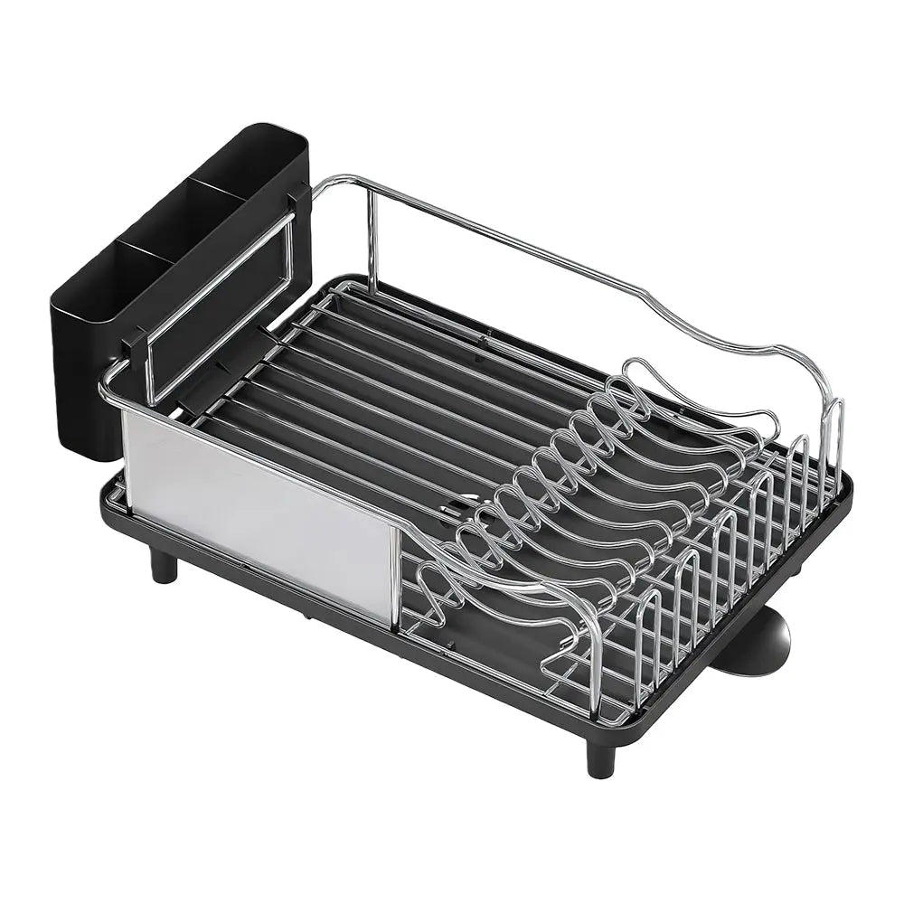 304 Stainless Steel Dish Drying Rack Large Capacity Countertop Drainer with Drainboard